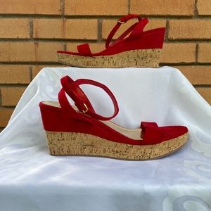 Miu Miu Red Suede Heels Size 39.5